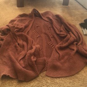 Burnt orange express cardigan sweater